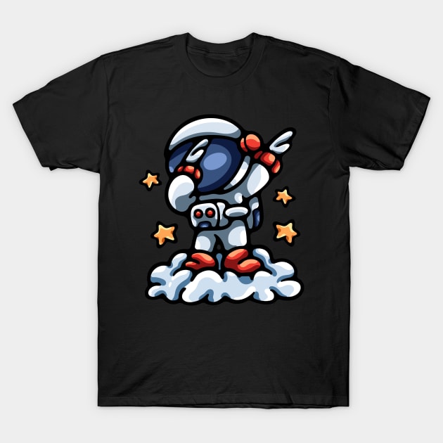 Astronaut Dabbing T-Shirt by andhiika